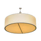 Meyda Lighting Cilindro 255114 60" 8-Light Nickel Pendant Light With Beige Eggshell Textrene Shade