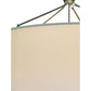 Meyda Lighting Cilindro 255114 60" 8-Light Nickel Pendant Light With Beige Eggshell Textrene Shade