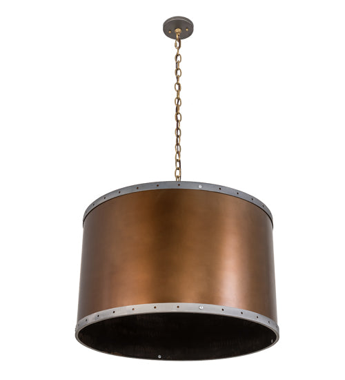 Meyda Lighting Cilindro 26" 4-Light Burnished Copper Hanover Pendant Light