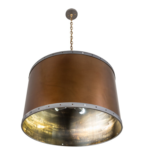 Meyda Lighting Cilindro 26" 4-Light Burnished Copper Hanover Pendant Light
