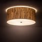 Meyda Lighting Cilindro 26" 4-Light Oil Rubbed Bronze Flush Mount Light With Grass Textrene & Statuario Idalight Shade