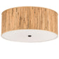 Meyda Lighting Cilindro 26" 4-Light Oil Rubbed Bronze Flush Mount Light With Grass Textrene & Statuario Idalight Shade