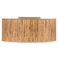 Meyda Lighting Cilindro 26" 4-Light Oil Rubbed Bronze Flush Mount Light With Grass Textrene & Statuario Idalight Shade