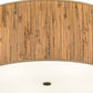 Meyda Lighting Cilindro 26" 4-Light Oil Rubbed Bronze Flush Mount Light With Grass Textrene & Statuario Idalight Shade