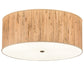 Meyda Lighting Cilindro 26" 4-Light Oil Rubbed Bronze Flush Mount Light With Grass Textrene & Statuario Idalight Shade