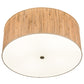 Meyda Lighting Cilindro 26" 4-Light Oil Rubbed Bronze Textrene Flush Mount Light With Beige & Statuario Idalight Shade