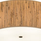 Meyda Lighting Cilindro 26" 4-Light Oil Rubbed Bronze Textrene Flush Mount Light With Beige & Statuario Idalight Shade