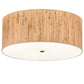 Meyda Lighting Cilindro 26" 4-Light Oil Rubbed Bronze Textrene Flush Mount Light With Beige & Statuario Idalight Shade