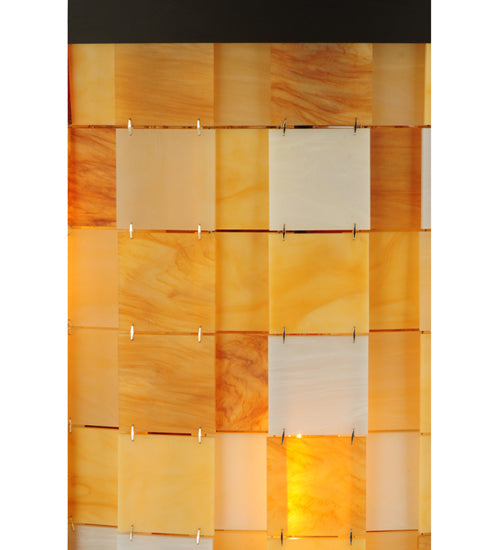 Meyda Lighting Cilindro 27" 12-Light Oil Rubbed Bronze Calico Semi-flush Mount Ceiling Light With Amber and Beige Shade
