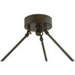 Meyda Lighting Cilindro 27" 12-Light Oil Rubbed Bronze Calico Semi-flush Mount Ceiling Light With Amber and Beige Shade