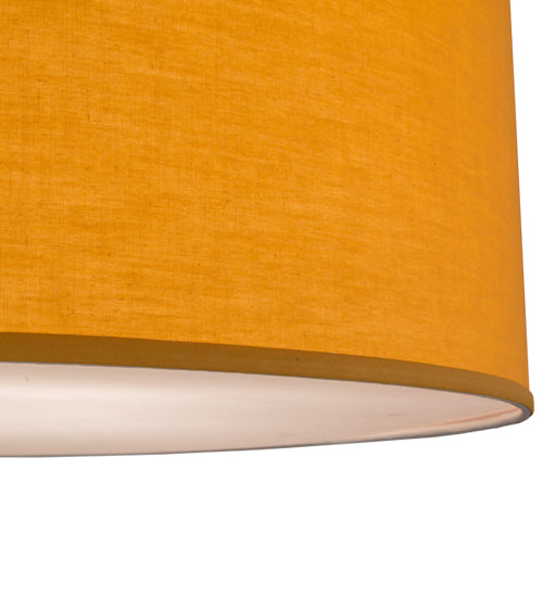 Meyda Lighting Cilindro 27" 4-Light Oil Rubbed Bronze Play Textrene Pendant Light With Vintage Gold Textrene Shade