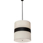 Meyda Lighting Cilindro 27" Oil Rubbed Bronze Pendant Light With White Textrene & Statuario Idalight Shade