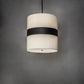 Meyda Lighting Cilindro 27" Oil Rubbed Bronze Pendant Light With White Textrene & Statuario Idalight Shade