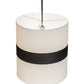 Meyda Lighting Cilindro 27" Oil Rubbed Bronze Pendant Light With White Textrene & Statuario Idalight Shade