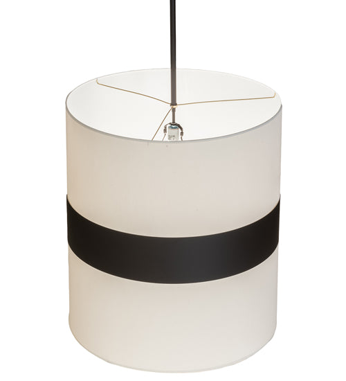 Meyda Lighting Cilindro 27" Oil Rubbed Bronze Pendant Light With White Textrene & Statuario Idalight Shade