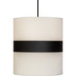 Meyda Lighting Cilindro 27" Oil Rubbed Bronze Pendant Light With White Textrene & Statuario Idalight Shade