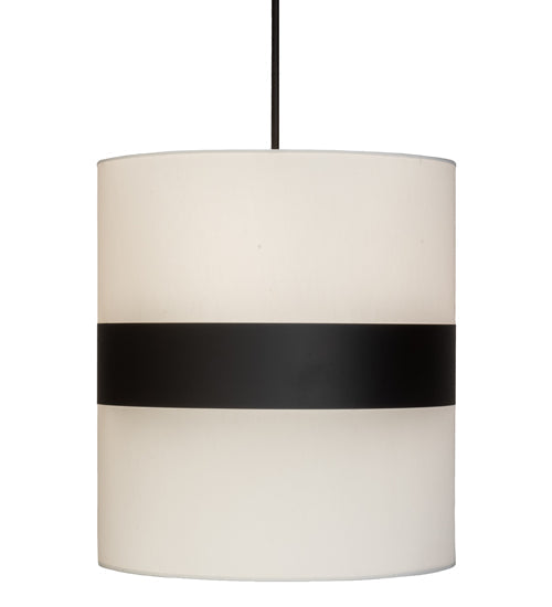 Meyda Lighting Cilindro 27" Oil Rubbed Bronze Pendant Light With White Textrene & Statuario Idalight Shade