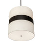 Meyda Lighting Cilindro 27" Oil Rubbed Bronze Pendant Light With White Textrene & Statuario Idalight Shade
