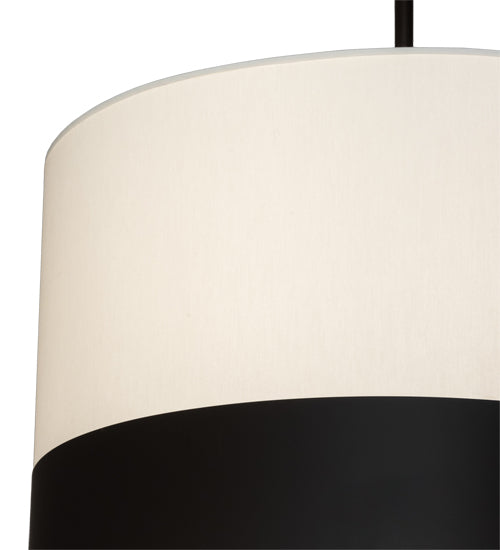 Meyda Lighting Cilindro 27" Oil Rubbed Bronze Pendant Light With White Textrene & Statuario Idalight Shade