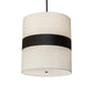 Meyda Lighting Cilindro 27" Oil Rubbed Bronze Pendant Light With White Textrene & Statuario Idalight Shade