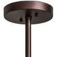 Meyda Lighting Cilindro 28" 4-Light Mahogany Bronze Pendant Light With Eggshell Textrene & Statuario Idalight Shade