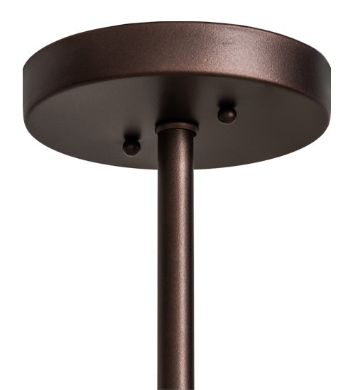 Meyda Lighting Cilindro 28" 4-Light Mahogany Bronze Pendant Light With Eggshell Textrene & Statuario Idalight Shade