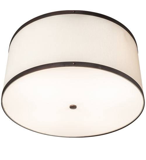 Meyda Lighting Cilindro 28" 4-Light Mahogany Bronze Pendant Light With Eggshell Textrene & Statuario Idalight Shade