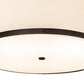 Meyda Lighting Cilindro 28" 4-Light Mahogany Bronze Pendant Light With Eggshell Textrene & Statuario Idalight Shade