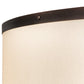 Meyda Lighting Cilindro 28" 4-Light Mahogany Bronze Pendant Light With Eggshell Textrene & Statuario Idalight Shade