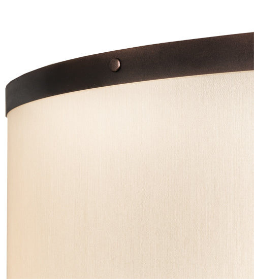 Meyda Lighting Cilindro 28" 4-Light Mahogany Bronze Pendant Light With Eggshell Textrene & Statuario Idalight Shade