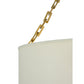 Meyda Lighting Cilindro 28" 6-Light Gold Pendant Light With White Eggshell Textrene Shade