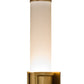 Meyda Lighting Cilindro 3" 2-Light Antique Brass Cintura Wall Sconce With White Opal Shade Glass