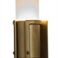 Meyda Lighting Cilindro 3" 2-Light Antique Brass Cintura Wall Sconce With White Opal Shade Glass
