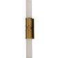 Meyda Lighting Cilindro 3" 2-Light Antique Brass Cintura Wall Sconce With White Opal Shade Glass
