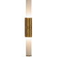Meyda Lighting Cilindro 3" 2-Light Antique Brass Cintura Wall Sconce With White Opal Shade Glass