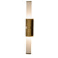 Meyda Lighting Cilindro 3" 2-Light Antique Brass Cintura Wall Sconce With White Opal Shade Glass