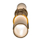 Meyda Lighting Cilindro 3" 2-Light Antique Brass Cintura Wall Sconce With White Opal Shade Glass