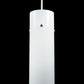 Meyda Lighting Cilindro 3" Brushed Nickel Mini Pendant Light With White Acrylic Shade