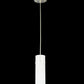 Meyda Lighting Cilindro 3" Brushed Nickel Mini Pendant Light With White Acrylic Shade