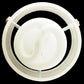 Meyda Lighting Cilindro 3" Brushed Nickel Mini Pendant Light With White Acrylic Shade