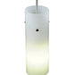 Meyda Lighting Cilindro 3" Brushed Nickel Mini Pendant Light With White Shade