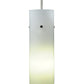 Meyda Lighting Cilindro 3" Brushed Nickel Mini Pendant Light With White Shade