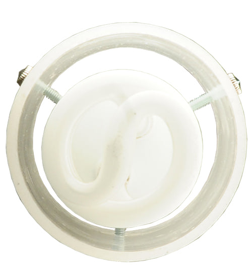 Meyda Lighting Cilindro 3" Brushed Nickel Mini Pendant Light With White Shade
