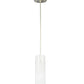 Meyda Lighting Cilindro 3" Brushed Nickel Mini Pendant Light With White Shade