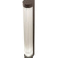 Meyda Lighting Cilindro 3" LED Weathered Brass Pipette Wall Sconce With Clear Shade Glass