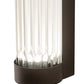 Meyda Lighting Cilindro 3" LED Weathered Brass Pipette Wall Sconce With Clear Shade Glass