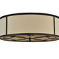 Meyda Lighting Cilindro 30" 16-Light Mahogany Bronze Valence Flush Mount Light With White Textrene Shade