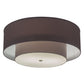 Meyda Lighting Cilindro 30" 2-Light 2-Tier Nickel Pendant Light With Charcoal Beige Textrene Shade