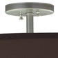 Meyda Lighting Cilindro 30" 2-Light 2-Tier Nickel Pendant Light With Charcoal Beige Textrene Shade