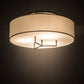 Meyda Lighting Cilindro 30" 3-Light Bronze Metallic Bahn Pendant Light With Beige Textrene & White Statuario Idalight Shade
